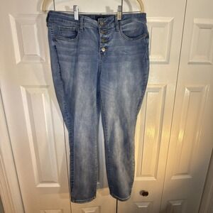NYDJ Womens Ami Skinny‎ Denim Jeans Lift Tuck High Rise Size 10 Button Fly